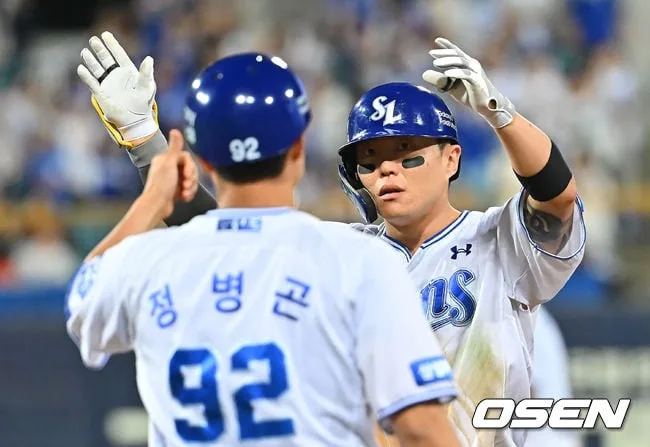[사진] 류지혁, 리드폭 늘린 1타점 안타