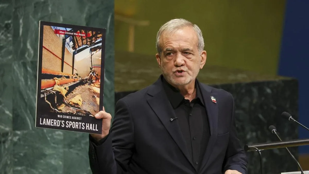Iranian President vows to never ‘bend at the knee’ but backs diplomacy in defiant UN speech