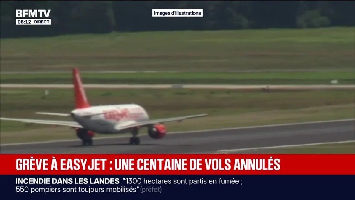 EasyJet: près de 100 vols annulés en raison d'une grève du personnel insatisfait des conditions de travail