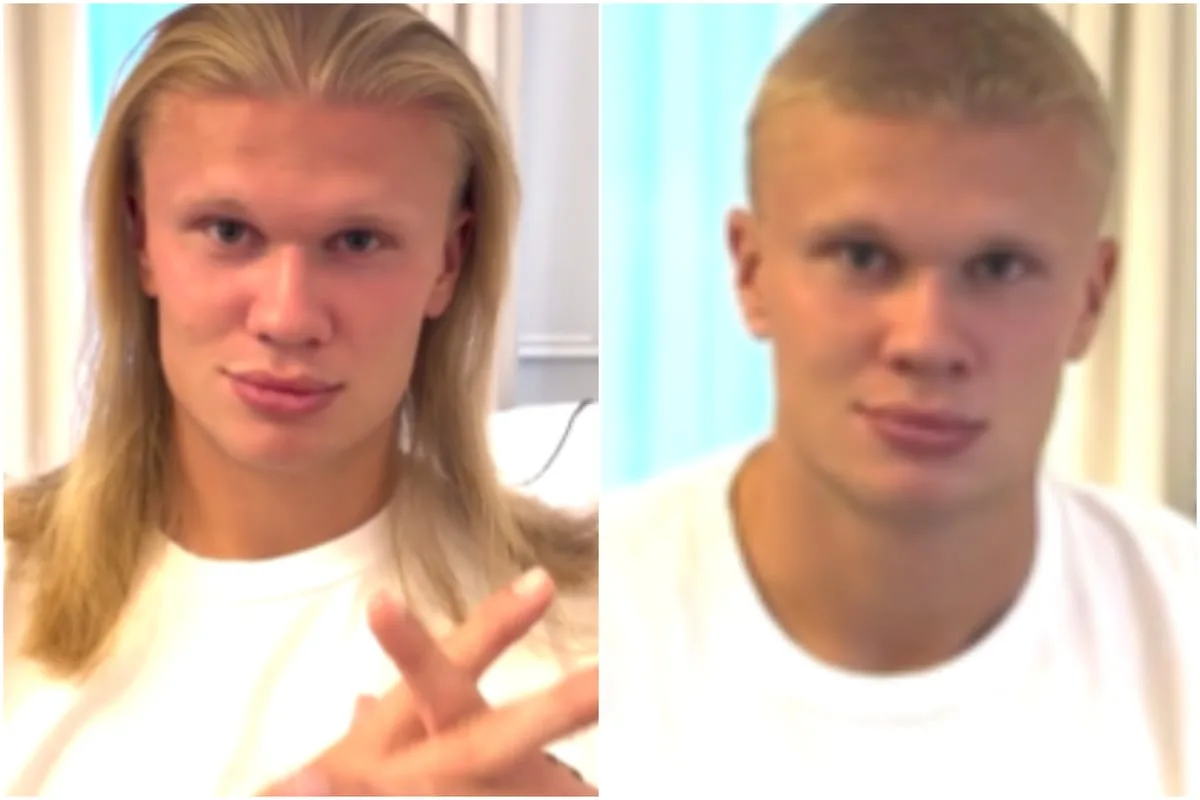 Erling Haaland cuts off long hair as shock look revealed for new Man City season