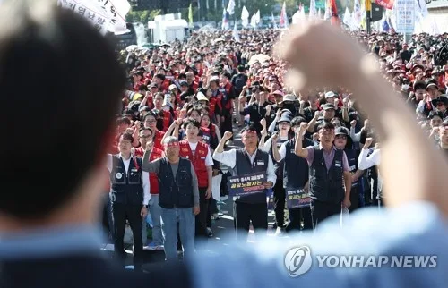 파업 근로손실일수 9월까지 50만일 육박…작년 연간치 넘어