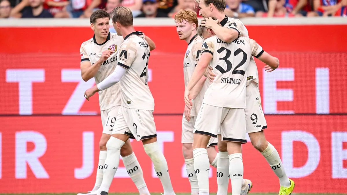 2. Fußball-Bundesliga: Trotz starker 45 Minuten: Dynamo geht in Heidenheim unter