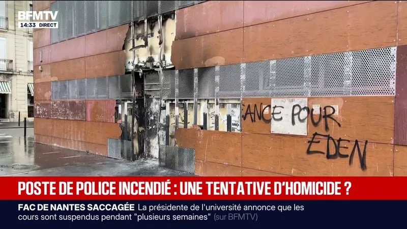 L'enquête ouverte après l'incendie d'un poste de police à Bordeaux a été étendue à des faits de "tentatives d'homicides volontaires aggravés"