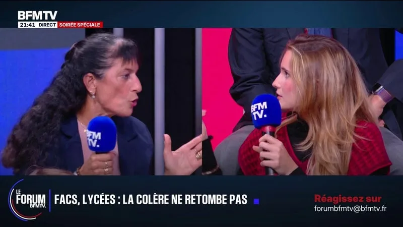 FORUM BFMTV - "Comment font les gens pour étudier depuis 10 ans ?": échange entre Giulia, retraitée, et Lola-Fleur Whittaker, étudiante à Science Po Paris et tiktokeuse