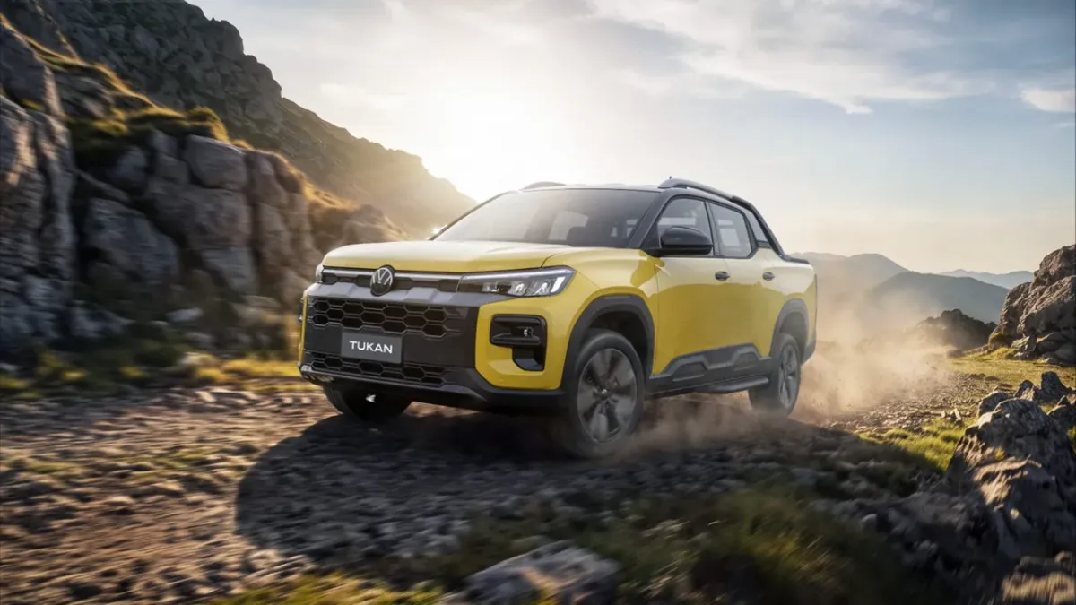 Nova Volkswagen Tukan estreia em Barretos: picape nacional promete carregar mais de 700 kg e terá versão híbrida leve de 48 V com motor 1.5 TSI de cerca de 150 cv