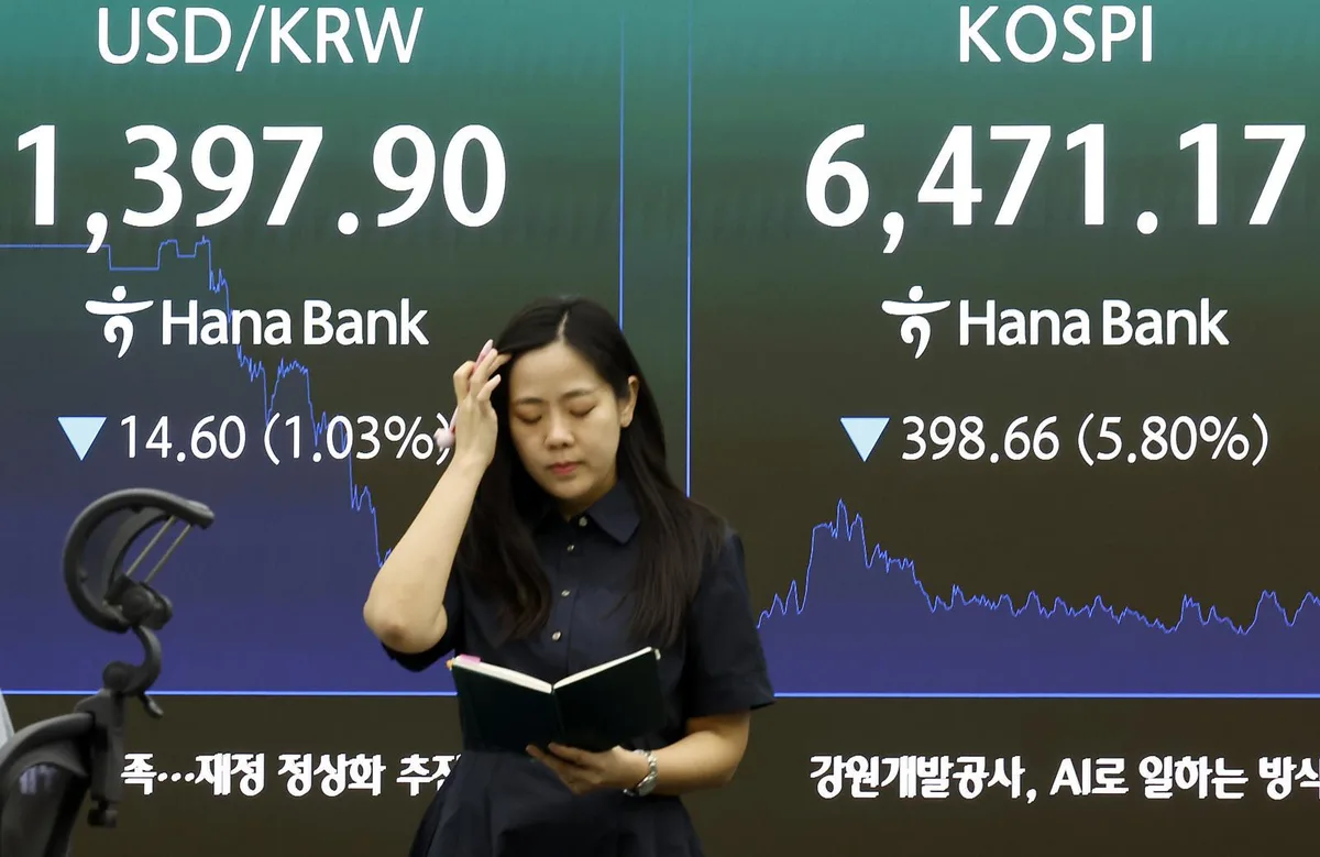 환율, 11개월 만에 1300원대…美국채 금리 급등 여파 코스피 급락