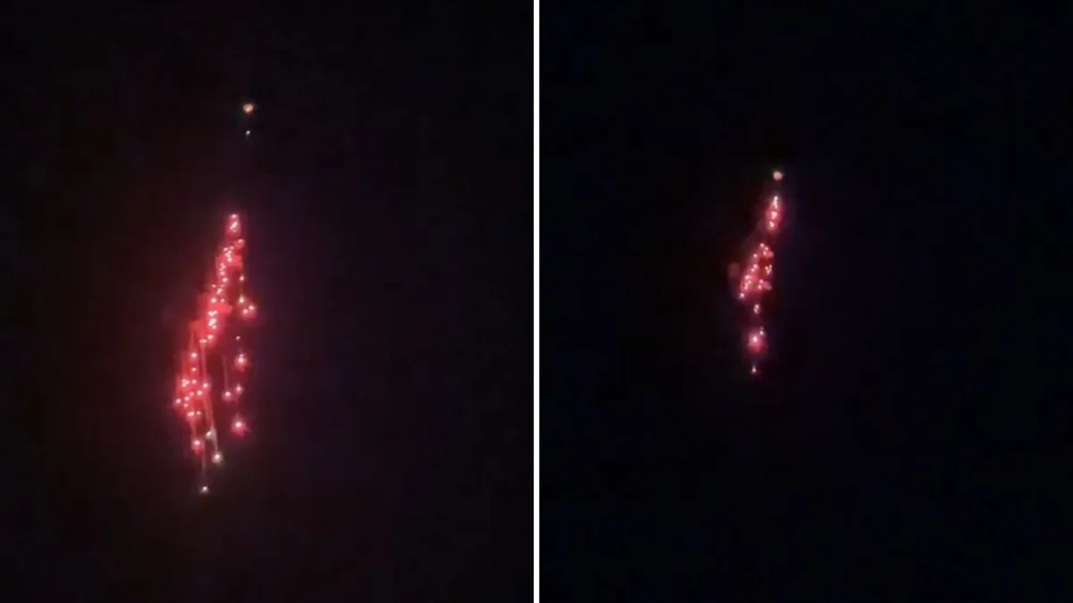 VÍDEO: balão com fogos de artifício sobrevoa Cachoeiro de Itapemirim e assusta moradores; 'pareciam bombas'