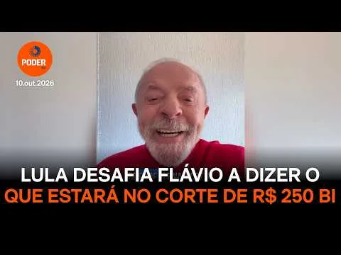 Lula desafia Flávio a dizer o que estará no corte de R$ 250 bilhões