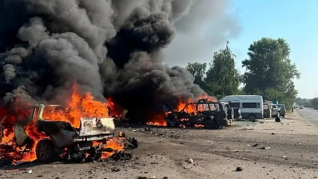 Russian missile attack in Kharkiv kills at least 10, as Ukraine keeps up drone attacks in Moscow