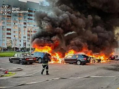 Russian drones batter Ukraine's Kyiv region for a second day
