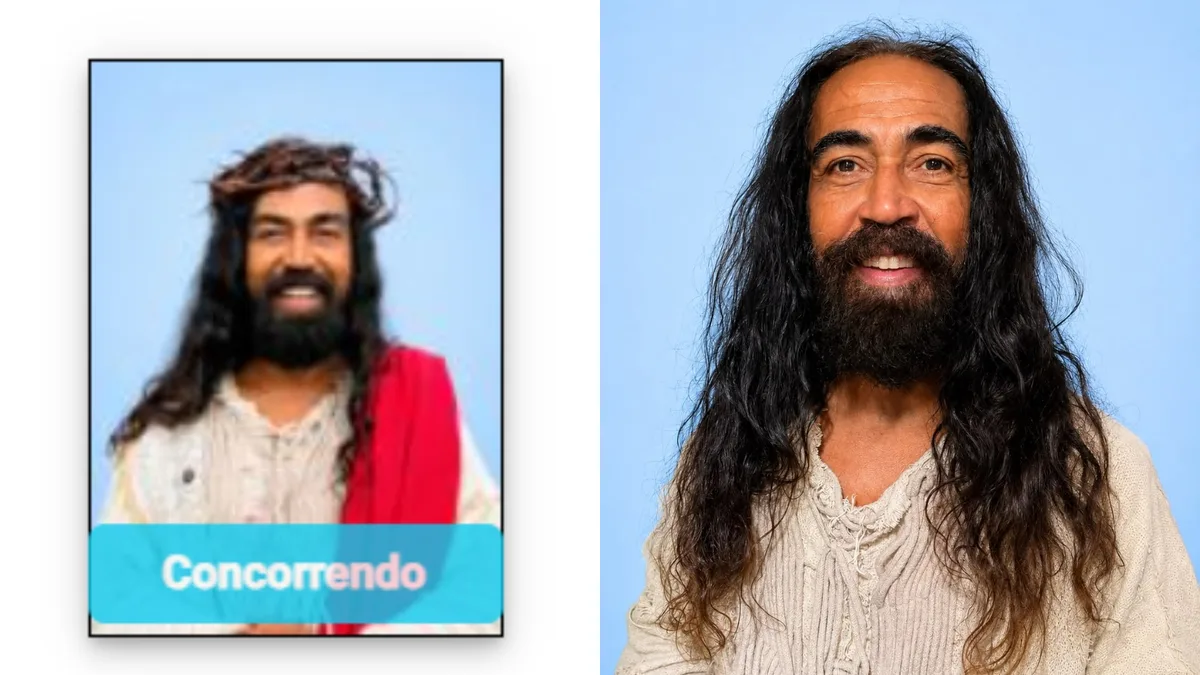 Candidato troca foto em que aparece caracterizado como Jesus Cristo após intimação do TRE