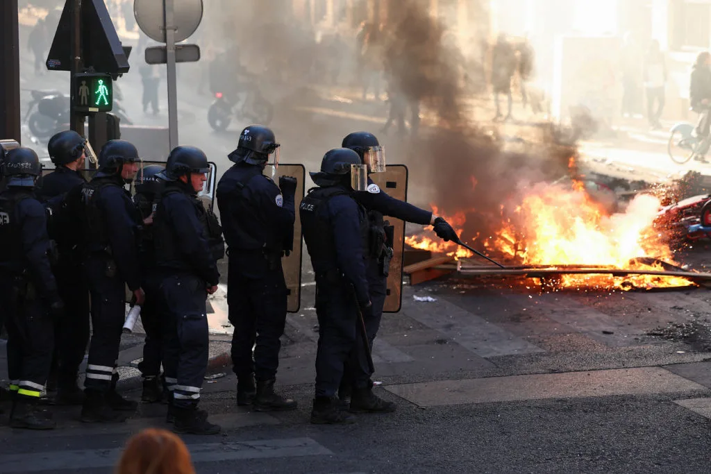Macron condemns those who 'sought to bring down the Republic' after rioting mars nationwide protests