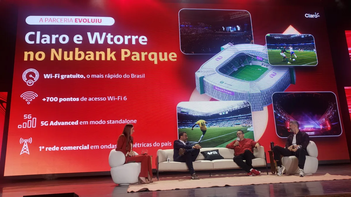 Claro implementa rede híbrida 5,5G em mmWave no Nubank Parque