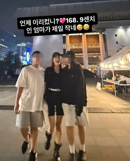 "168.9cm인 엄마가 제일 작네"...장영란, 폭풍성장한 남매 키에 ‘깜짝’