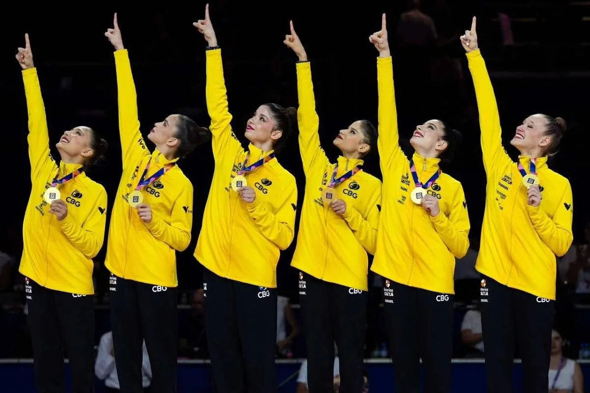 Brasil conquista primeiro ouro na história do Mundial de ginástica rítmica