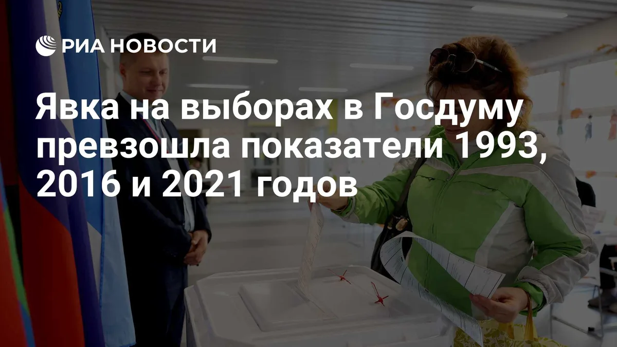 Явка на выборах в Госдуму превзошла показатели 1993, 2016 и 2021 годов