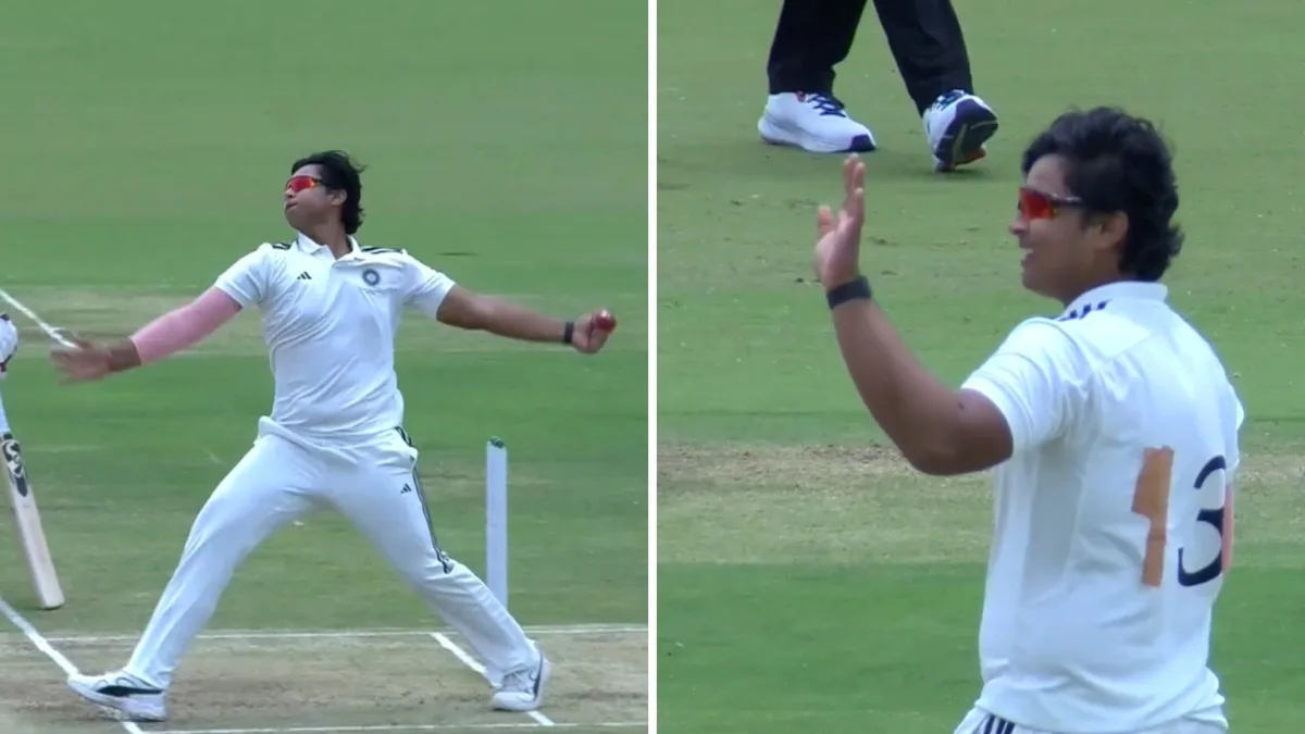 Watch: Vaibhav Sooryavanshi shows off bowling prowess, strikes twice in Duleep Trophy