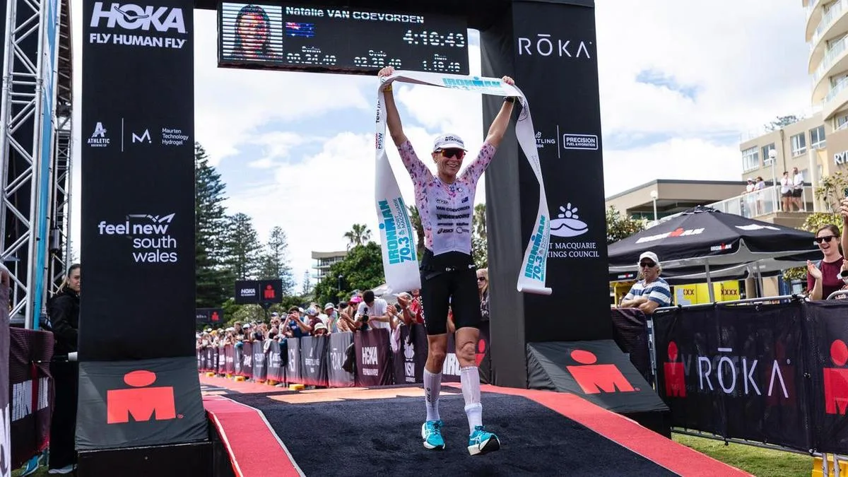 'Absolute demons': Aussie Olympian rallies for tri win