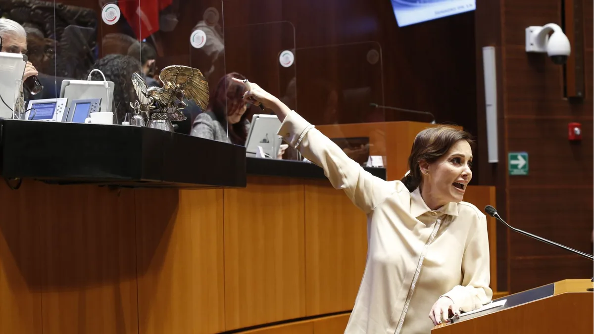 Durante comparecencia de Roberto Velasco en el Senado, Lilly Téllez afirma que el “verdadero canciller” es Omar García Harfuch