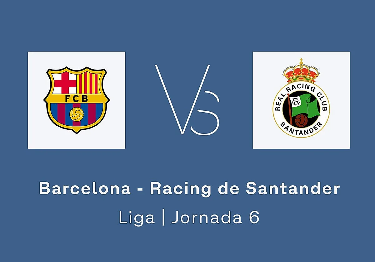 Estadísticas del Barcelona - Racing de Santander de la jornada 6 de la Liga