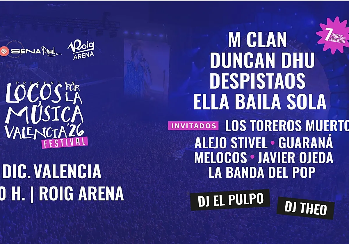 El festival Locos por la Música regresa al Roig Arena el 19 de diciembre con M Clan, Duncan Dhu y Despistaos