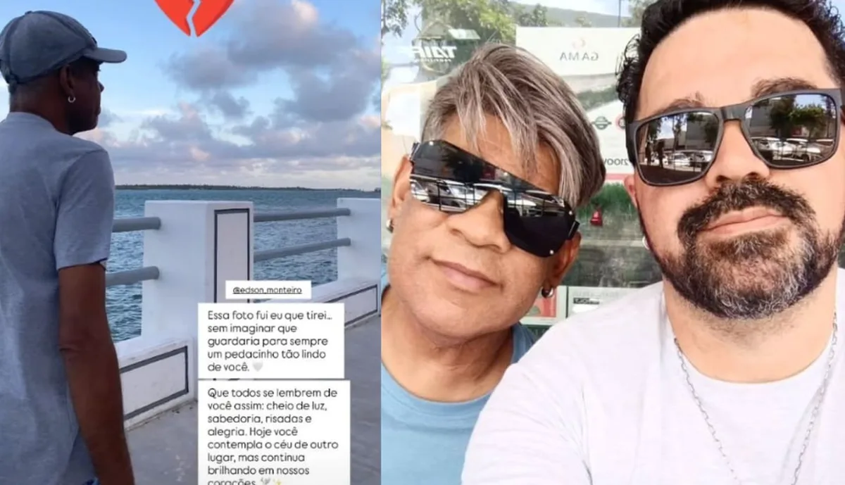 Marido de ex-vocalista da Banda Calcinha Preta faz homenagem ao cantor nas redes sociais