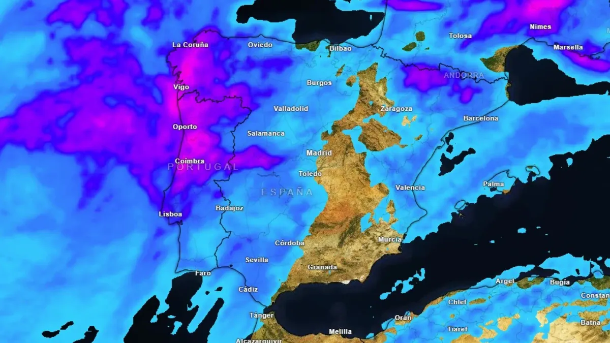 Fuertes lluvias y vientos dejarán una jornada inestable en buena parte de España este lunes: estas son las zonas con avisos