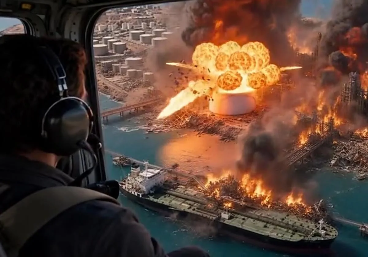 Trump publica un vídeo generado con IA que muestra la destrucción de la isla iraní de Jarg