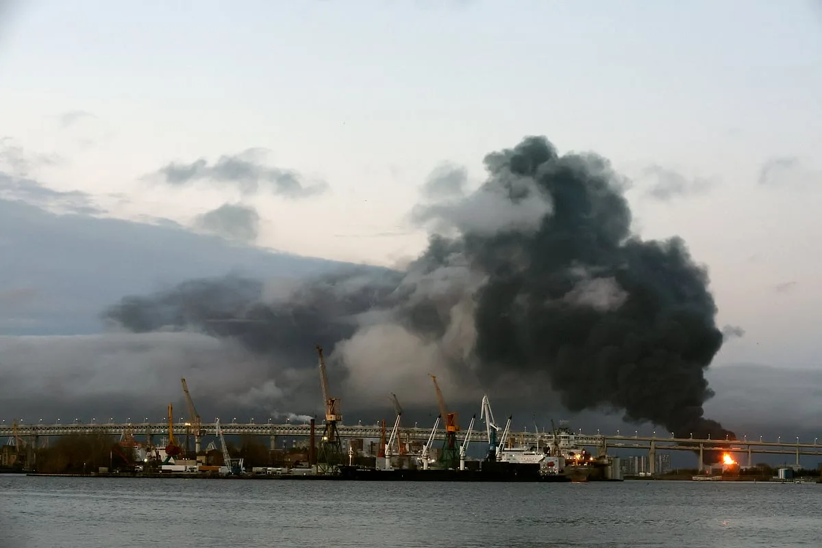 Incêndio em terminal petrolífero de São Petersburgo após um dos maiores ataques com drones de toda a guerra
