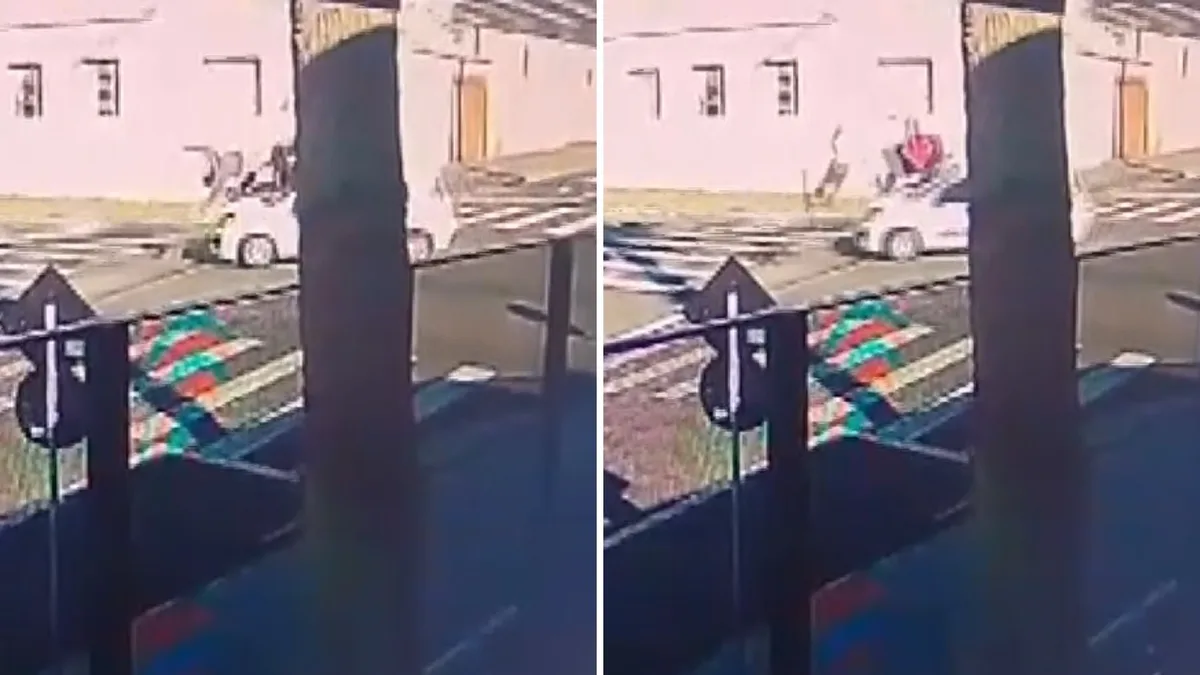 VÍDEO: motociclista é arremessado após ser atingido por carro que furou preferencial, no Paraná