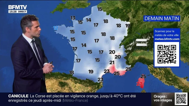 La météo pour ce vendredi 28 août 2026