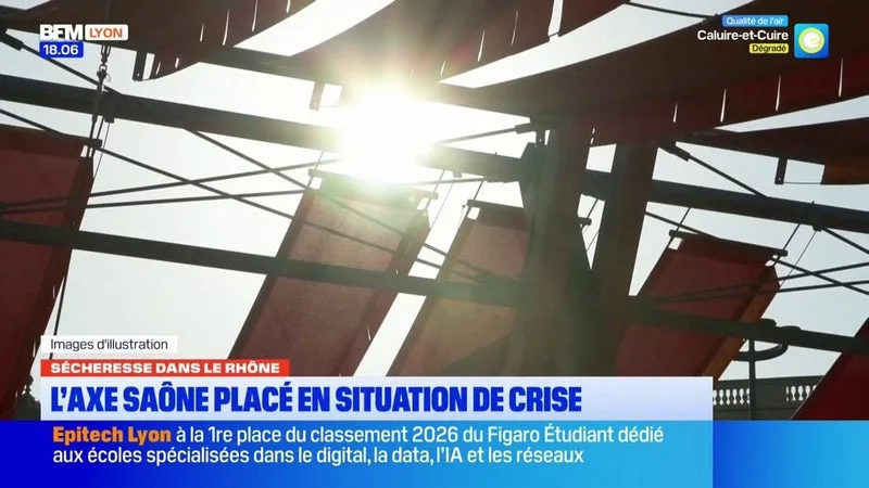 Sécheresse dans le Rhône : l'axe Saône placé en situation de crise