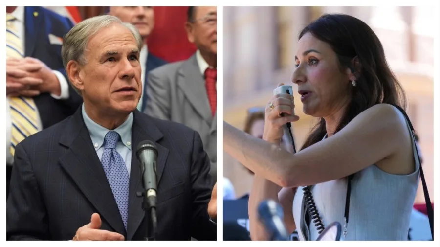 Gina Hinojosa stages empty lectern at Texas governor's mansion amid Abbott debate snub