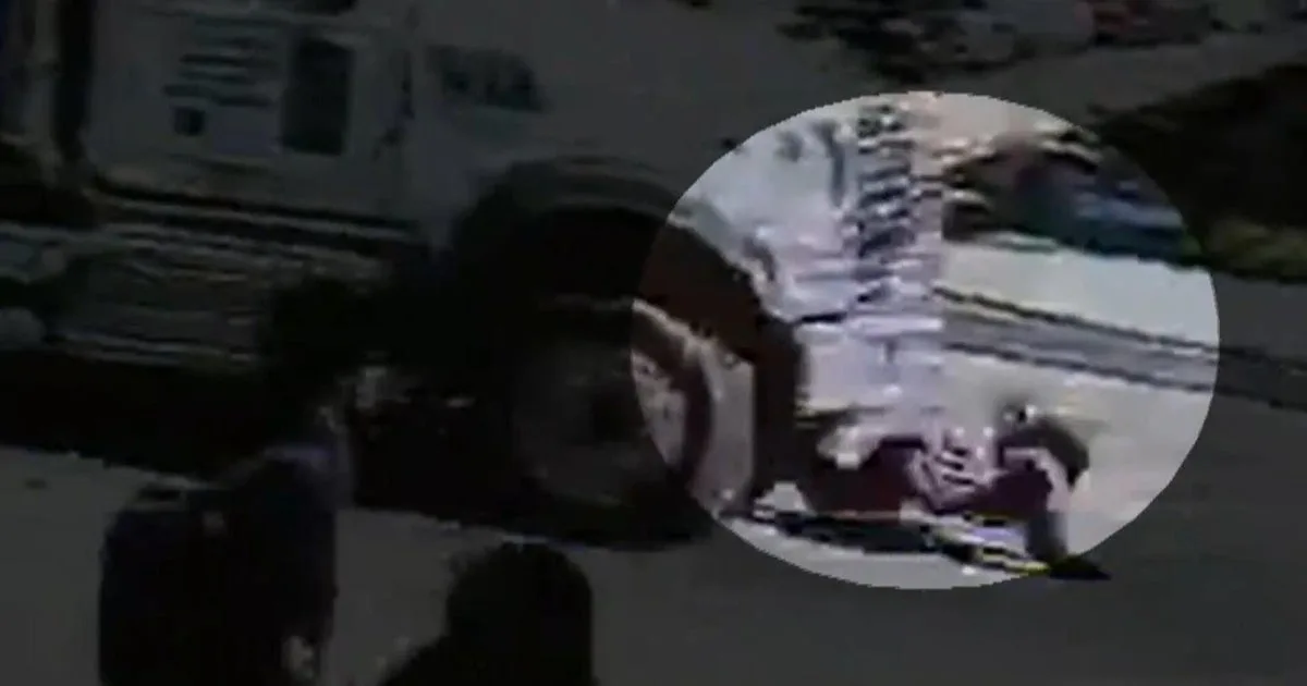 Video captures young girl getting run over by truck, miraculously surviving