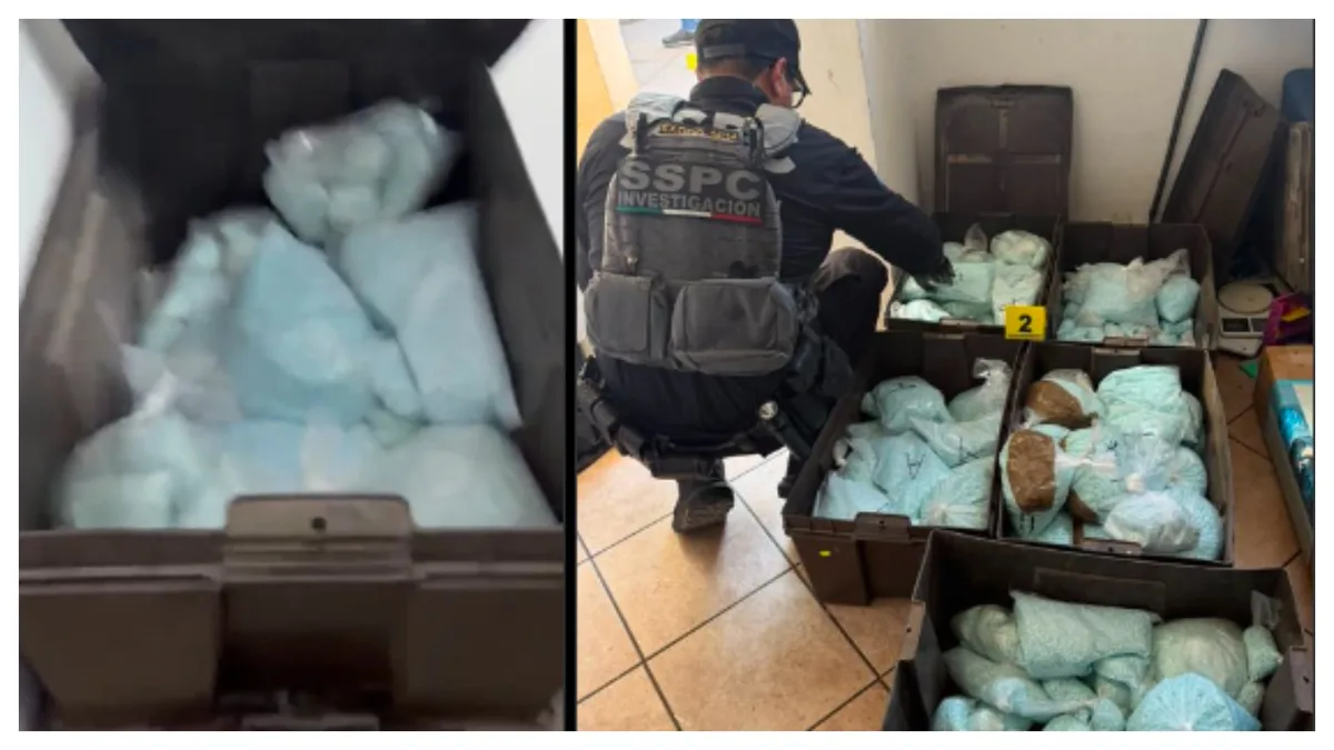 México y la DEA incautan millones de pastillas de fentanilo de Los Rusos en Mexicali, Baja California