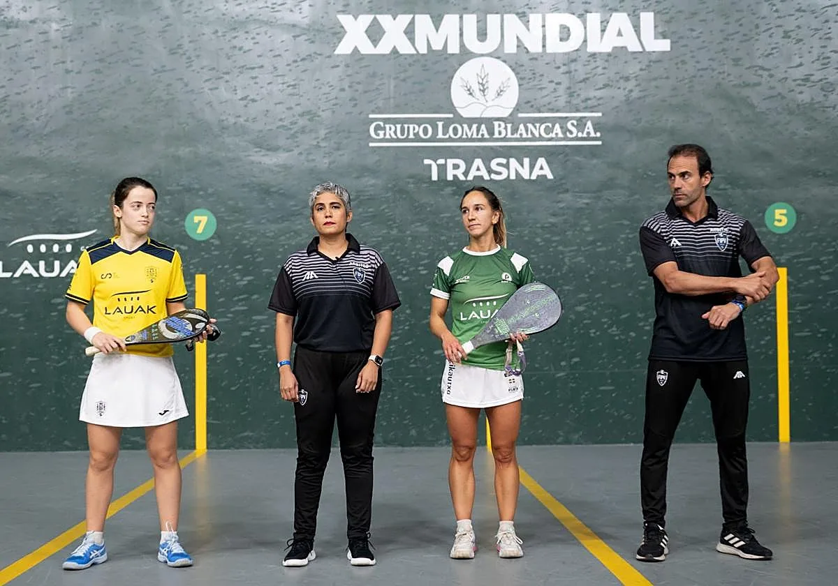 Primer partido España-Euskadi en el Mundial de pelota de Argentina y Uruguay