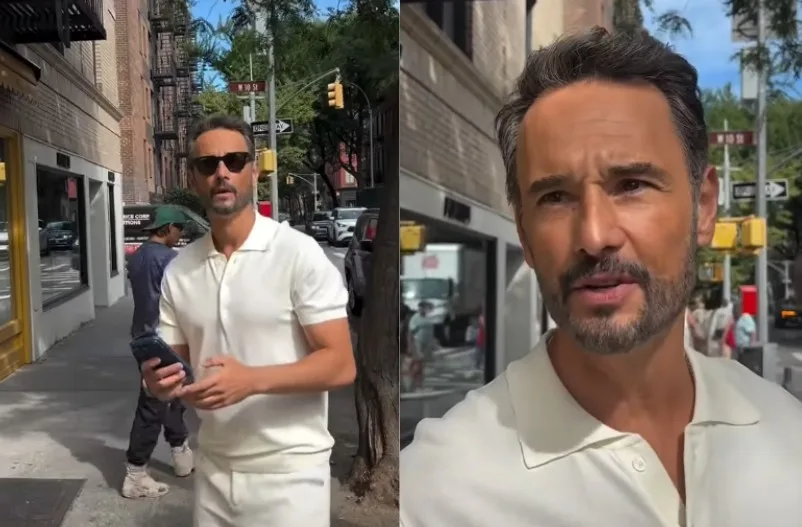 A reação de Rodrigo Santoro ao não ser reconhecido por influenciador na rua