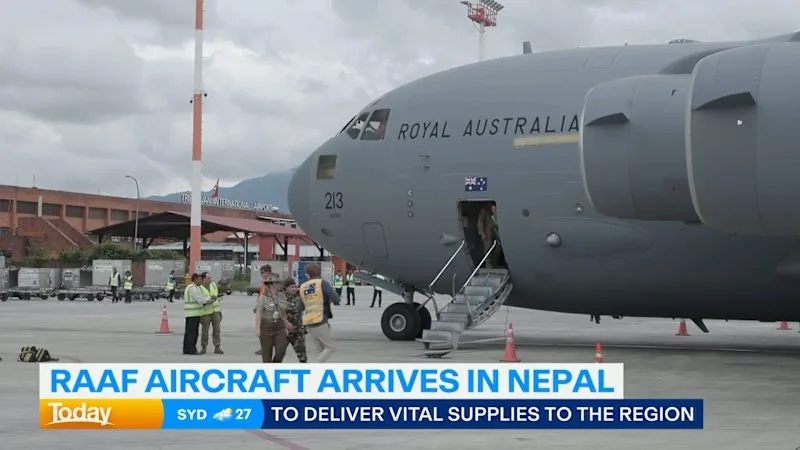 RAAF relief plane arrives in Nepal