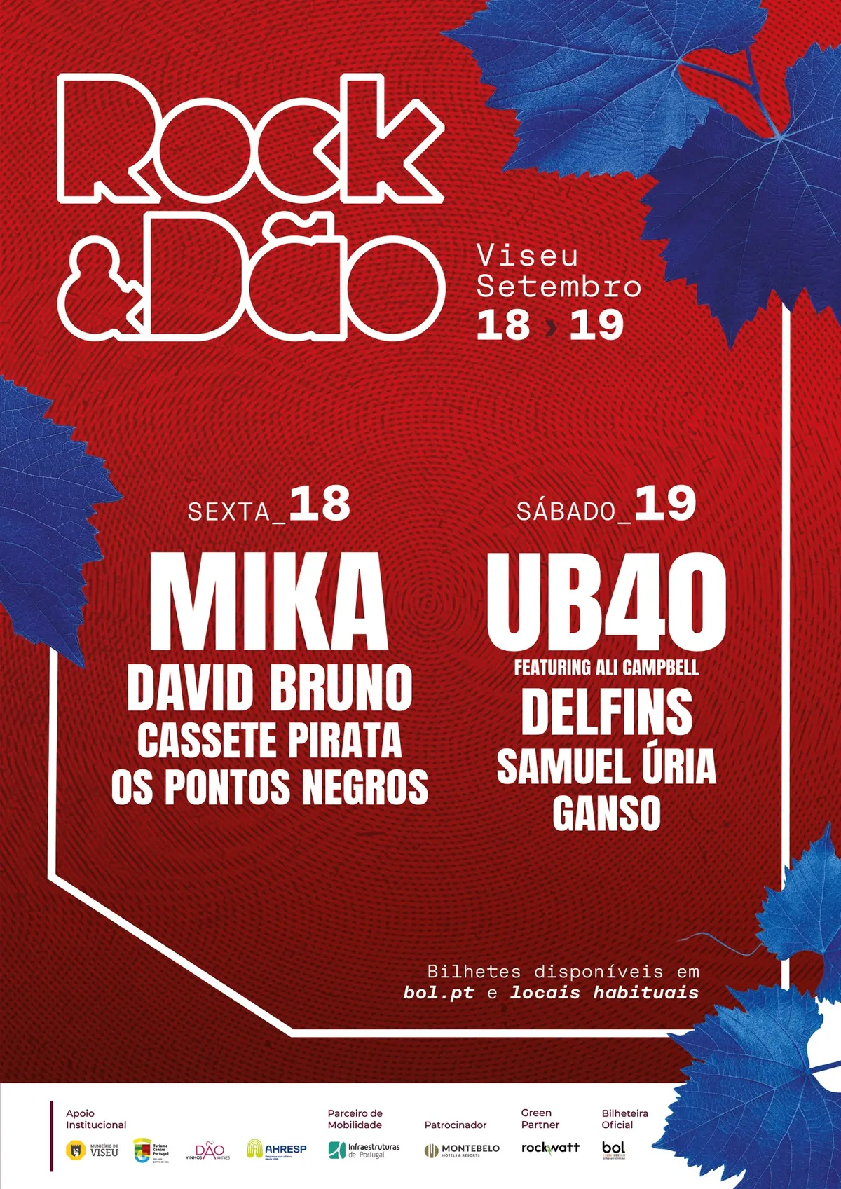 Mika e UB40 são cabeças de cartaz da primeira edição do Rock & Dão em Viseu