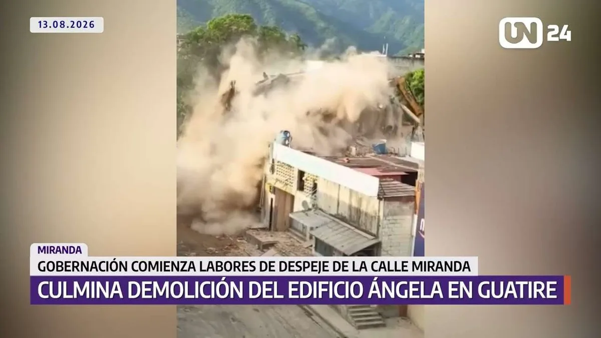 Culmina demolición controlada del edificio Ángela en Guatire