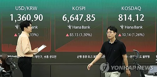 수출기업 달러 매도·엔화 강세…환율 1년 2개월만에 1,350원대