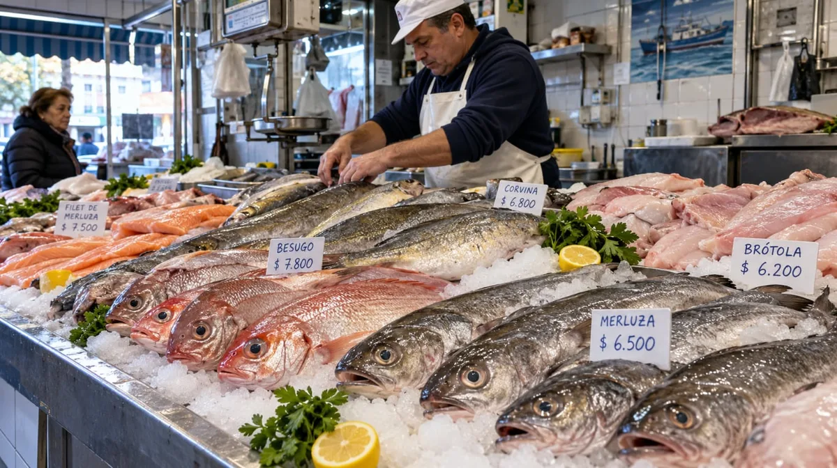 Los pescaderos coinciden: “Conviene comprar pescado los martes, viernes y sábados, que es cuando entra fresco de Mar del Plata”
