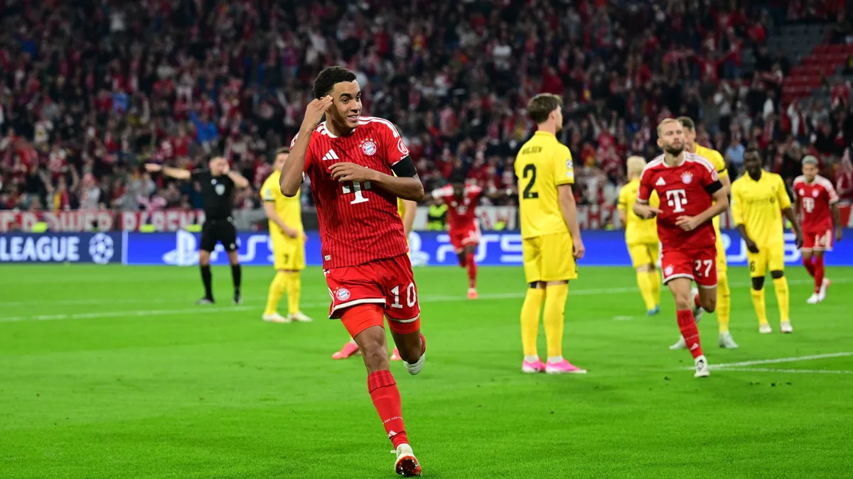 La volea de Jamal Musiala para convertir su primer gol con Bayern Múnich tras sus problemas de salud: “Fue muy importante”