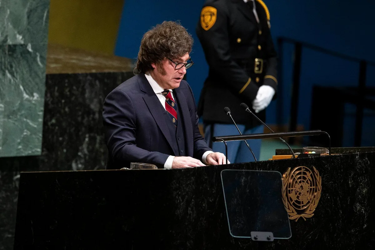 Milei llama a la ONU 'inútil' en su discurso y describe a sus burócratas como 'fatalmente arrogantes'