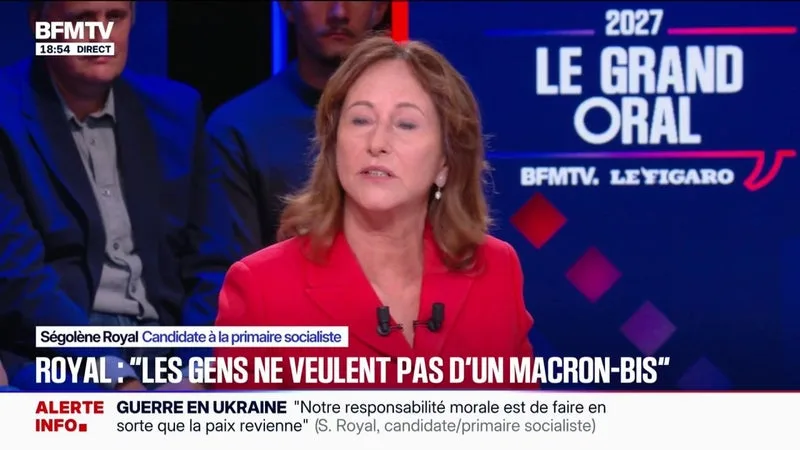 Présidentielle: Ségolène Royal, candidate à la primaire socialiste, assure que “les gens ne veulent pas d’un Macron bis”