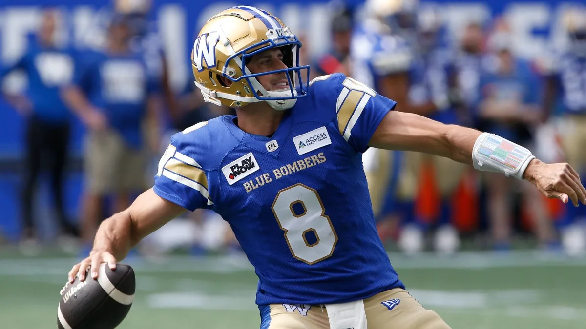 Blue Bombers’ Collaros out, Brown to start vs. Argonauts