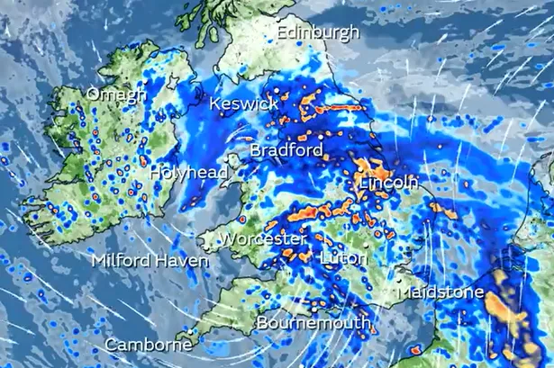 Met Office names areas facing heavy rain on Saturday with 66 counties at risk