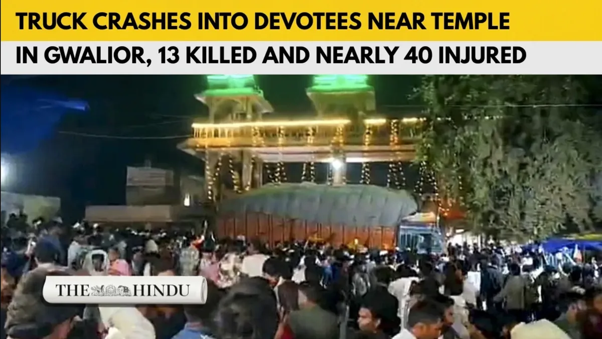 Truck rams into devotees near temple in Gwalior, 13 killed and nearly 40 injured