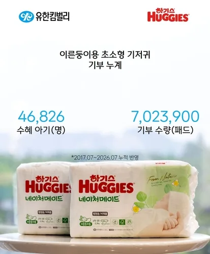 유한킴벌리, '이른둥이 초소형 기저귀' 9년간 700만개 기부
