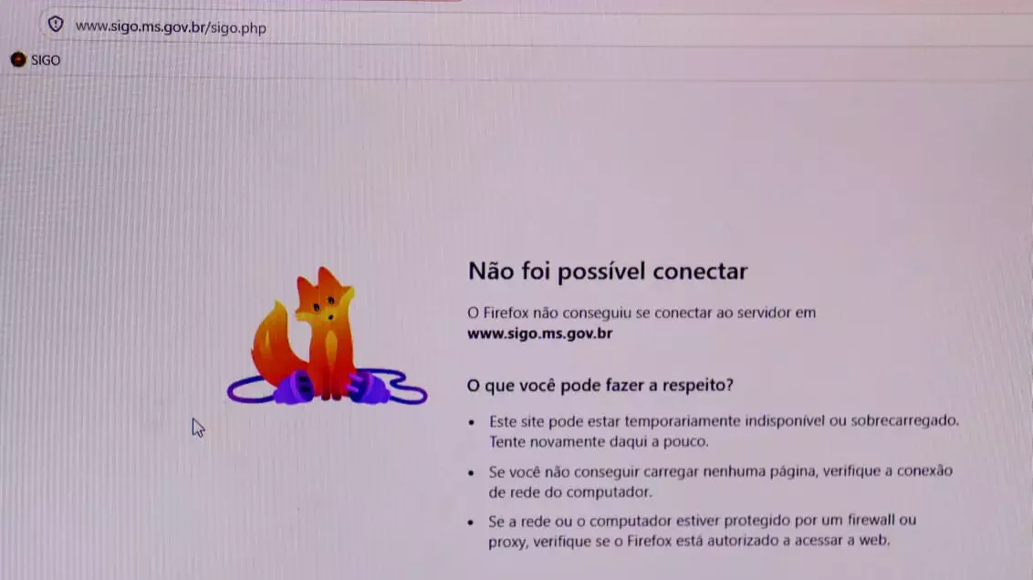 Apagão no Sigo tira B.Os do ar e afeta envio de procedimentos à Justiça